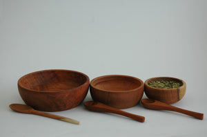 Algarrobo -Carob Wood Bowls- 3 different sizes- Handmade