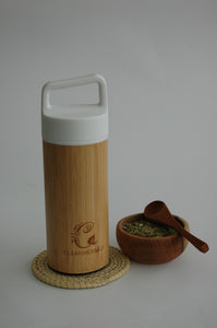 Portable Lid Bamboo Tea Thermo