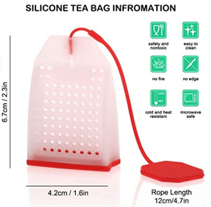 Silicone Tea InfUSer, Finegood ReUSable Safe Loose Leaf Tea Bags Strainer Filter With Six Colors