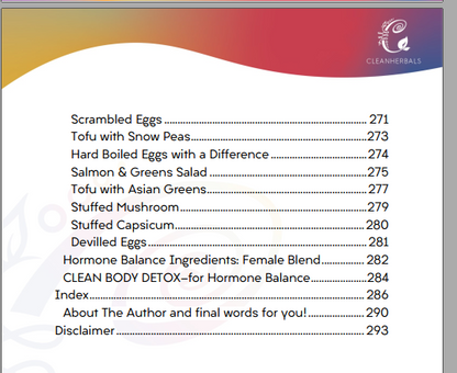 eBook: Your Hormone Support through Clean Nutrition, Herbs, Exercise, and Detox