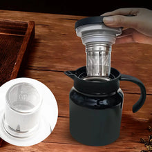 Load image into Gallery viewer, 1L Stainless steel double wall 304 thermal insulation coffee pot tea Stewed Teapot with handle