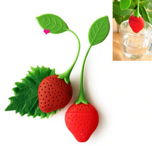 Silicone tea infuser Strawberry Loose Herbal Spice Infuser Filter Diffuser Tea Leaf Strainer Kitchen Tea set Supplies