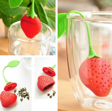 Load image into Gallery viewer, Silicone tea infuser Strawberry Loose Herbal Spice Infuser Filter Diffuser Tea Leaf Strainer Kitchen Tea set Supplies